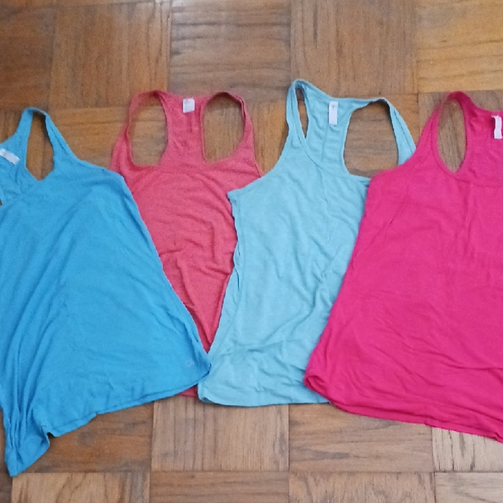 Women's GAP Fit Workout Sleeveless Tank Tops - Blue, Red, Coral, Turquoise